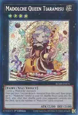 Yugioh 1st Ed Blmr-en076 Madolche Queen Tiaramisu Secret Rare Near Mint (nm) • $2.90