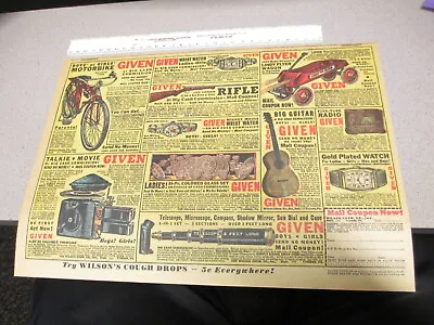 Newspaper Ad Premium 1933 Novelty Wilson Chemical Mickey Mouse Watch Telescope • $12