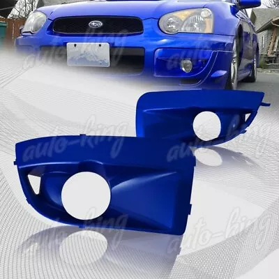 Blue Fog Lights Lamp Bezel Bumper Cover Fit 04-05 Subaru Impreza Wrx Sti • $37.24