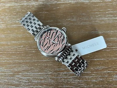 Michele Michele Csx 36 Tiger Diamond Dial Stainless Steel Watch Mw03t00a0985 • $595