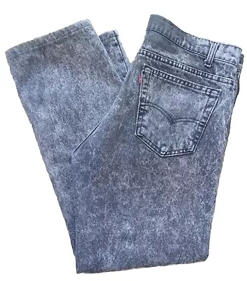 Vintage Levi’s 505 Acid Wash Mens Jeans Actual 36x28 Black/Gray Made In USA Rare • $28