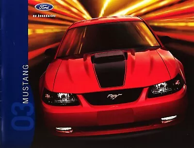 2003 Ford Mustang  Mach 1 GT Convertible Dealer Sales Brochure - Mint! • $10.99