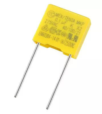 Polypropylene Film Safety Capacitors 0.1uF 275VAC X2 MKP / 20 Pcs • £3