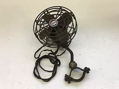 Vintage Accessory Red Cross Country Fan 6 Volt Dash Steering Column 1930s 1940s • $400