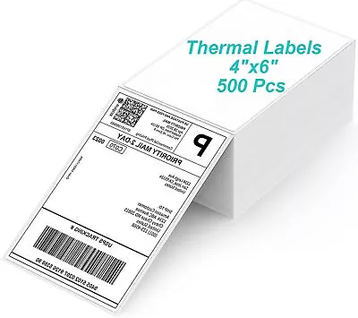 4 X6  Direct Thermal Labels Thermal Shipping Labels Fanfold Thermal Label P... • $22.63