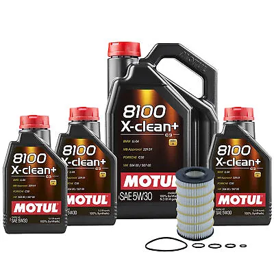 8L Motul 8100 X-CLEAN + 5W30 Wix Filter Motor Oil Change Kit For Mercedes API SN • $107.95