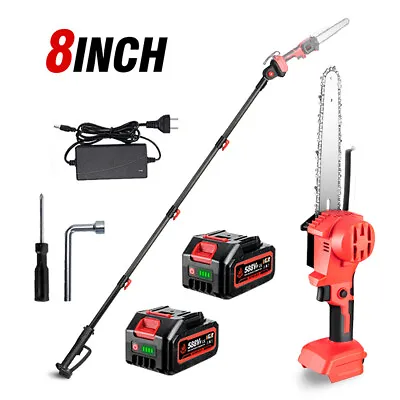 8  Cordless Pole Saw Brushless Mini Chainsaw For Tree Trimming With 2 Batteries • $98.79