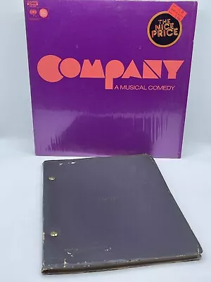 COMPANY Original SCRIPT & Vinyl Record 1970 Broadway Musical 6 TONY AWARDS • $2000