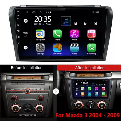 For 2004-2009 Mazda 3 9'' Android 11 Car Radio Stereo Navi GPS BT OBD DVR DAB+ • $103.93