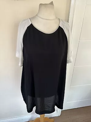 Next Maternity Ruffle Top Size 22 - Black & White Smart Evenings Career Wear GB • £5.99