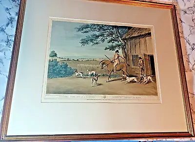 £22 • Buy Antique Framed Print By SAM HOWITT -  Titled   SHOOTERS GOING OUT IN A MORNING 
