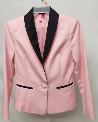 Forever 21 Mens Exclusive Pink Black Lined Pocketless Formal Blazer Size Large • $17.99