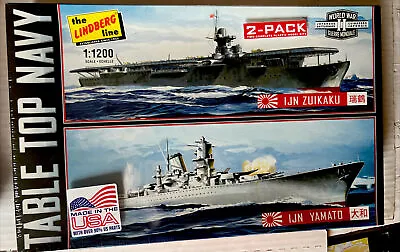 WWII Japanese Ships Table Top Navy YAMATO & ZUIKAKU Model Kits 1:1200 NEW 😎 • $15.88