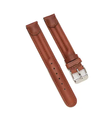 Timex Unisex 16mm Oil-Tanned Brown Leather Military Style Rugged Watch Band • $9.71