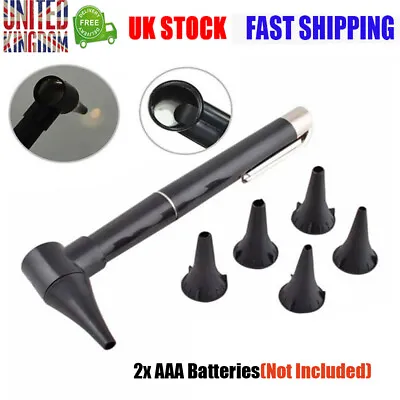 Ear Nose Care Inspection Scope Lighted Pen Otoscope Nose Throat Style Tool Black • £7.48