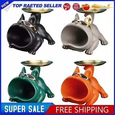 Resin Dog Statue Desk Keys Holder Tray Table Tray Ornament Storage Key Holder • $57.52