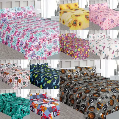 Full 4pc Bed Sheet/pillowcases Set For Kids Boys Girls Toddlers Many Designs New • $18