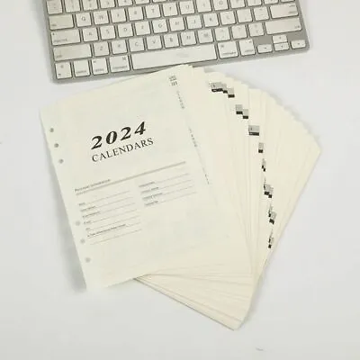 Agenda Organizer 2024 Loose Leaf Notebook Refills A5 Daily Planner  Student • $15.80