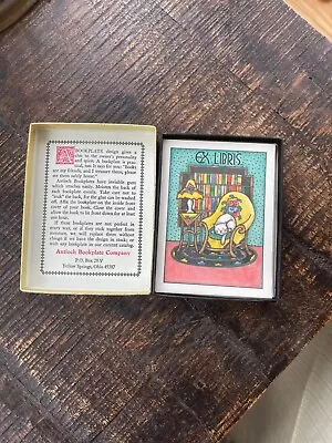 Vintage Antioch EX LIBRIS Bookplates Qty. 33 Colorful CAT • $18