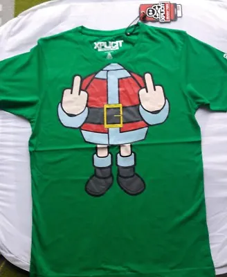 Mens Joke Christmas Xmas T-Shirt Unisex-Jolly Green Santa-funny Rude Shirt-top • £4.49