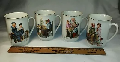 Norman Rockwell Coffee Mug Lot Set Of 4  • $17.98