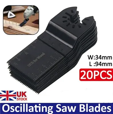 20PCS Oscillating Saw Blades Set Carbide  Multi Tool Blade Wood Metal Cutter  • £7.99