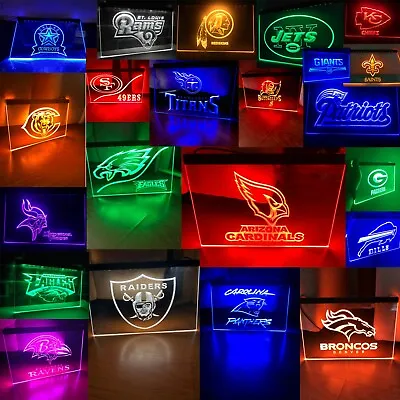 Football Team Logo LED Neon Light Sign Sport Flag For Home Bar Match Day Lounge • $23.99