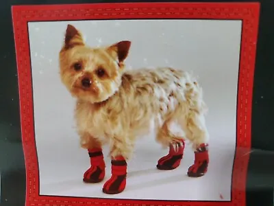 Zack & Zoey XSmall Black Red High Top Neoprene Dog Boots Rubber Sole • $17