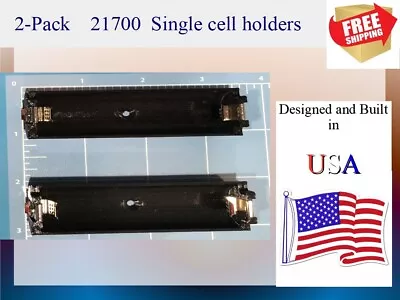 2-Pack  Single Cell  21700   Lifepo4 / Li-ion    Battery Holder  Free Shipping • $8.75