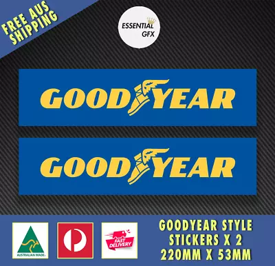 Goodyear Style Stickers X 2 Jdm Tuner Rally Drift Tyres Racing Decals Japan • $12.95