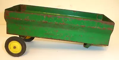 Vintage Ertl John Deere Pressed Steel Flare Box Wagon 1/16 Missing Front Wheels • $8.50