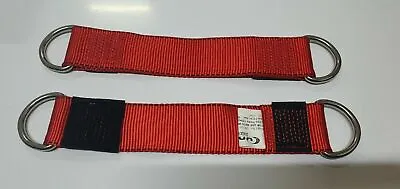 1 Pair Unwin Straps / Clamps Restraint D Rings Wheelchair Straps 120kg RED • £33.95