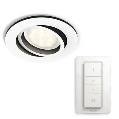 £43.72 • Buy Philip LED Recessed Light Hue White Ambiance 5W GU10 250lm CCT Dimmable + Switch