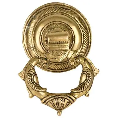 £207.58 • Buy Antique Handmade Brass Door Knocker Or Pull With Twin Peacocks Door Bell