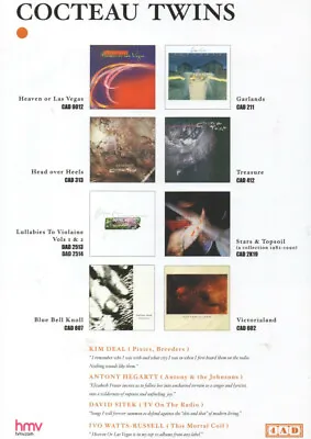 Cocteau Twins - The Albums - Full Size Magazine Advert • £5.99