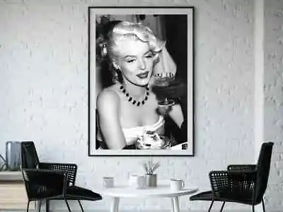 Marilyn Monroe Drinking Martini Wall Art Poster Choose Your Size • $17.03