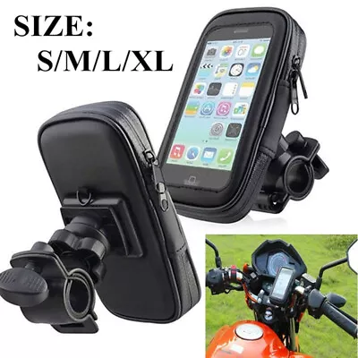 Waterproof Motorcycle Bicycle Phone Handlebar Mount Holder Bag Stand Bracket • $13.80