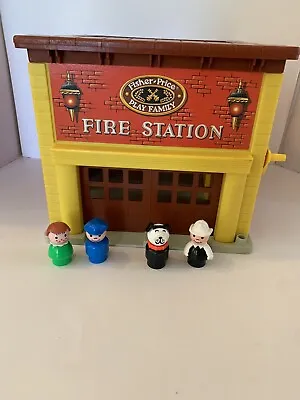 Fisher Price Little People Vintage Fire Station House #928 Play Toy 1979 Works • $22.95