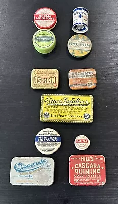 Eleven Vintage 20's-30's-40's Medicine Tins- Including Sampler • $39