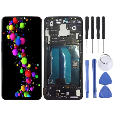 For OnePlus 6 Digitizer Full Assembly With Frame OEM LCD Screen (Black) • $116.59