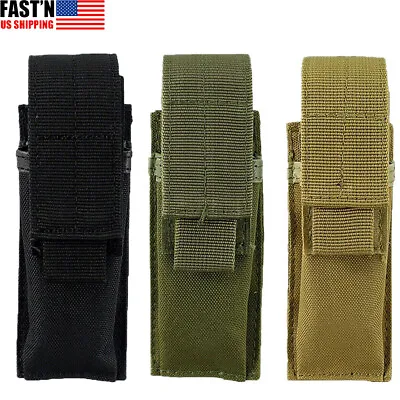 Tactical Molle Pouch Military Knife Sheath Case EDC Multitool Flashlight Holder • $6.89