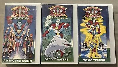 3x Captain Planet VHS NTSC Videos Hero For Earth/Deadly Waters/Toxic Terror Rare • $49