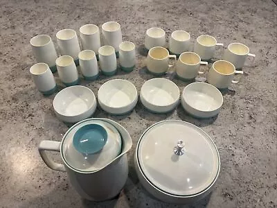 $69 • Buy 22 Piece Vintage Vacron 1950’s Blue Serving Set Including Carafe! Bopp-Decker