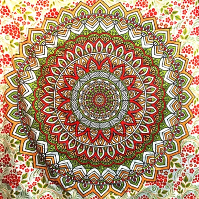 Wall Hanging Tapestry Deco Mandala Meditation Mat Bedspread Hippie Psychedelic • $9.30