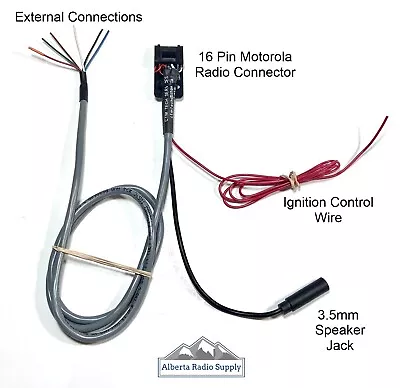 Motorola 16 Pin Accessory Cable 5 Wire / Speaker / Ign PRO3100 PRO5100 GM339 • $28.35