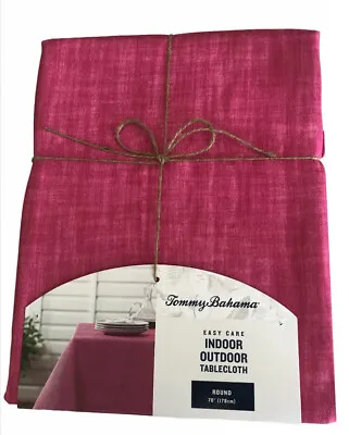 $38.91 • Buy Tommy Bahama Pink Easy Care Indoor Outdoor 70 Rd Round Tablecloth Beach Tropical