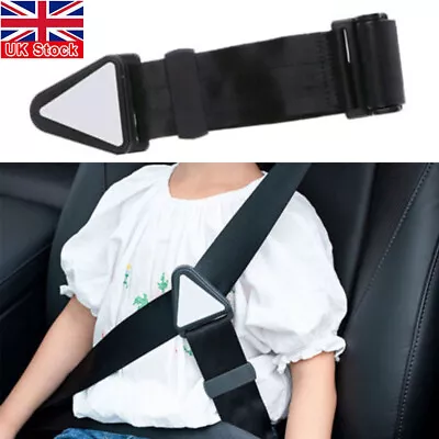 Car Seat Belt Retainer Fixator Triangle Harness Strap Adjuster For Kids Safety • £4.95