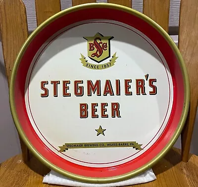 Great Condition Stegmaier's Wilkes-Barre PA 13  Metal/Tin Beer Tray VINTAGE • $13.99