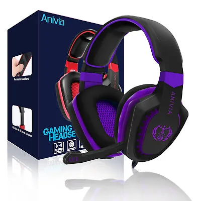 $20.99 • Buy Anivia Gaming Headset For PC Laptop Noise Cancelling Over Ear Headphones AU J8U9