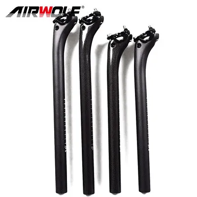 Carbon Bike Seatpost 3K Mtb Road Bicycle Seat Posts 27.2/30.8/31.6*350/400mm • $27.99